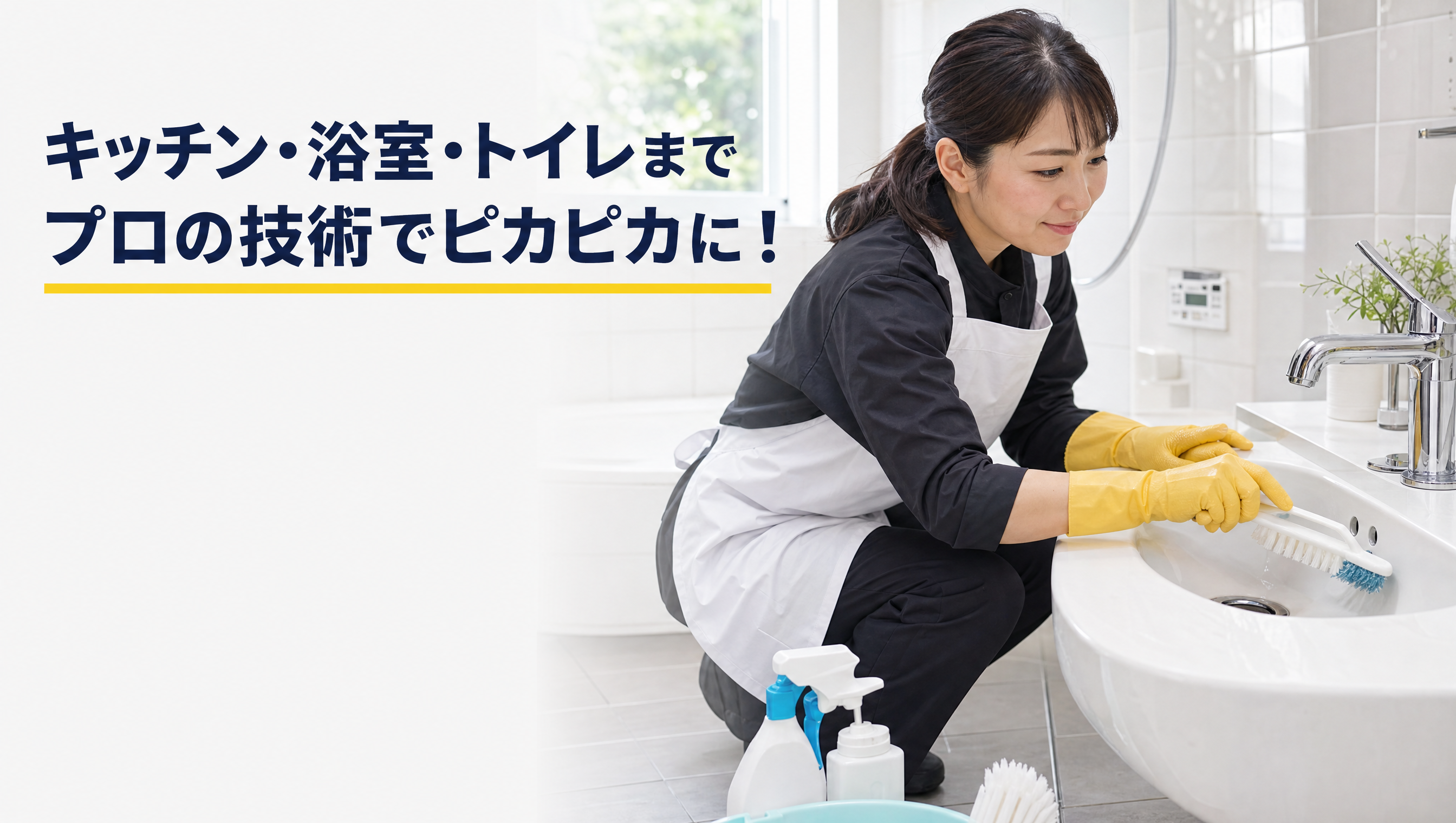 キッチン・浴室・トイレまでプロの技術でピカピカに