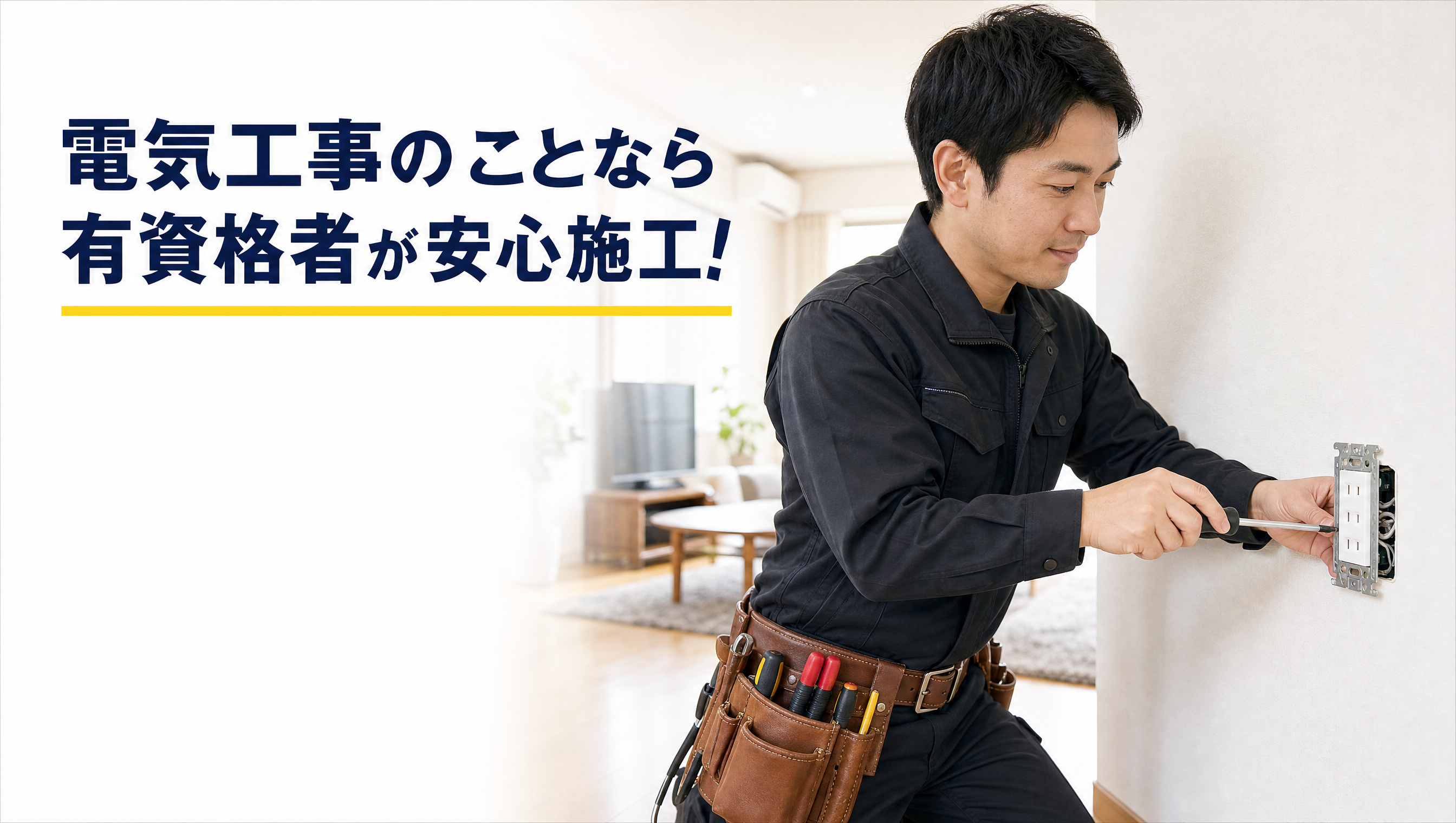 電気工事のことなら有資格者が安心施工